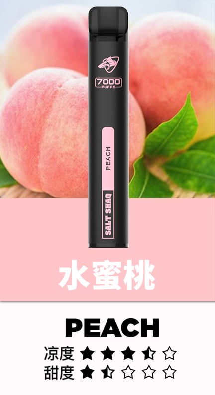 SALT SHAQ 鯊克7000口拋棄式煙桿|持久續航・經典口感 小黑條:圖片 6